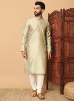 Pure Silk Gold Festival Wear Mirror Work Readymade Kurta Pajama